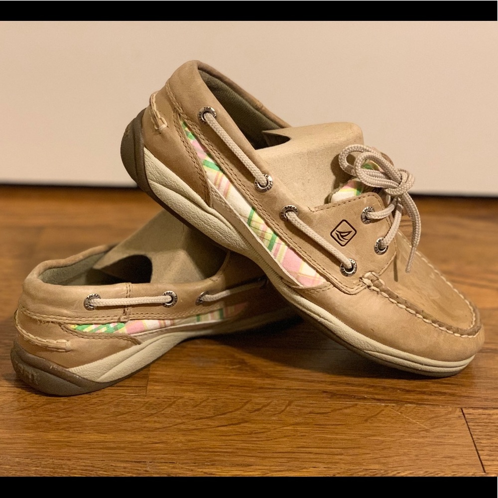 Sperrys Slide On Plaid Womens Shoes